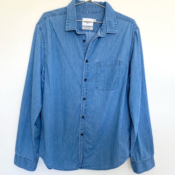 Goodfellow & Co Men’s Size L Long Sleeve Button Down Standard - Picture 4 of 6